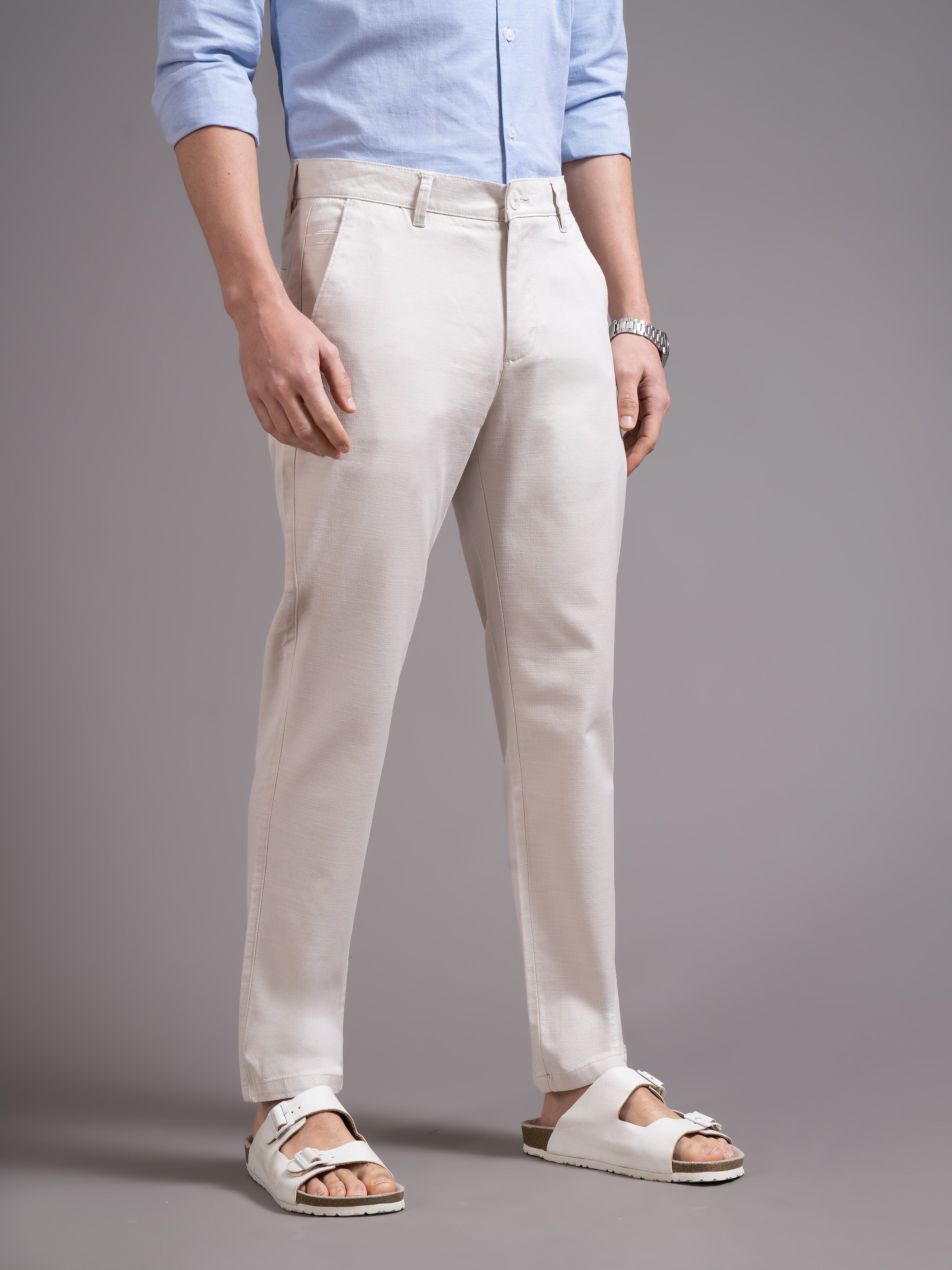 Men Slim Fit Low-Rise Chinos