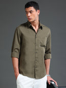 Men Dobby Solid Shirts