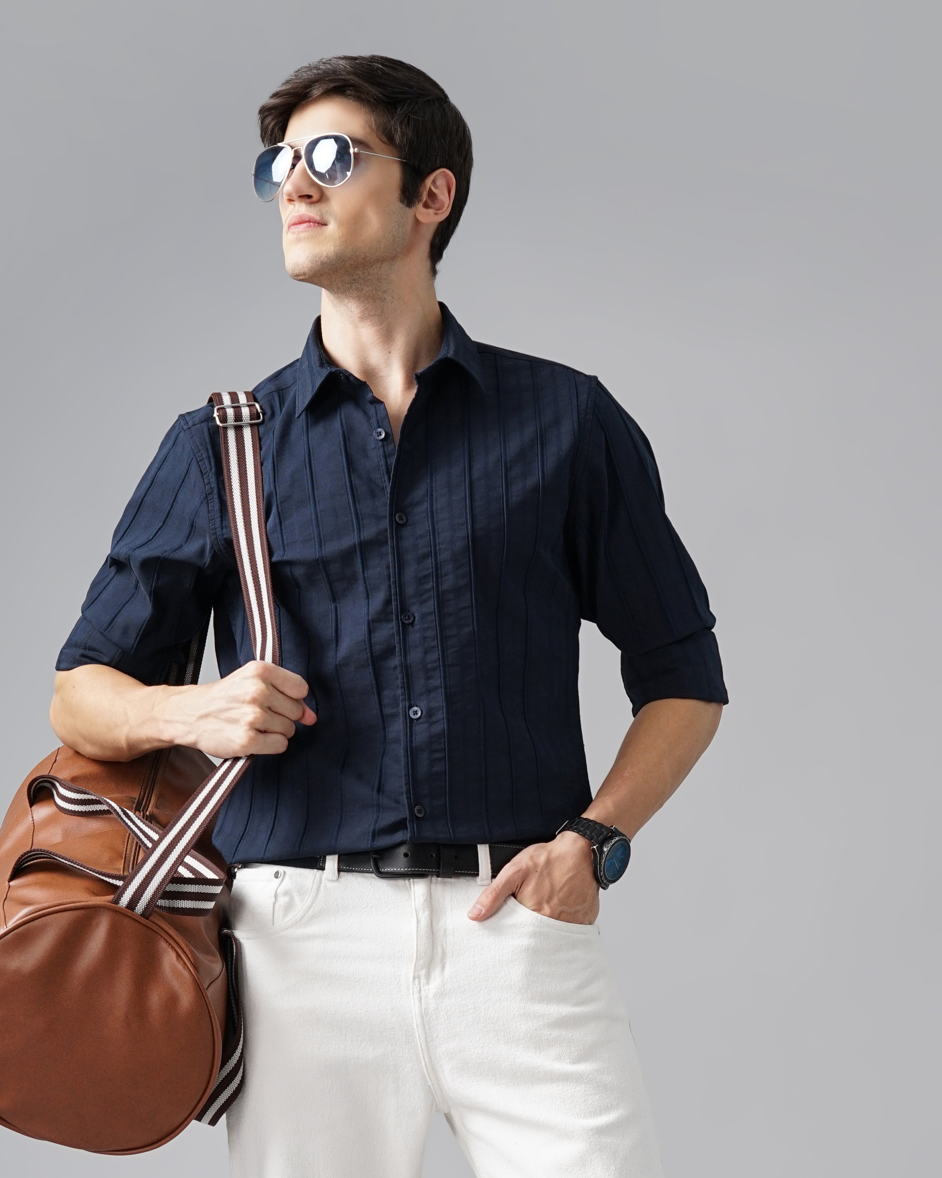 MEN'S SELF DESIGN SHIRT