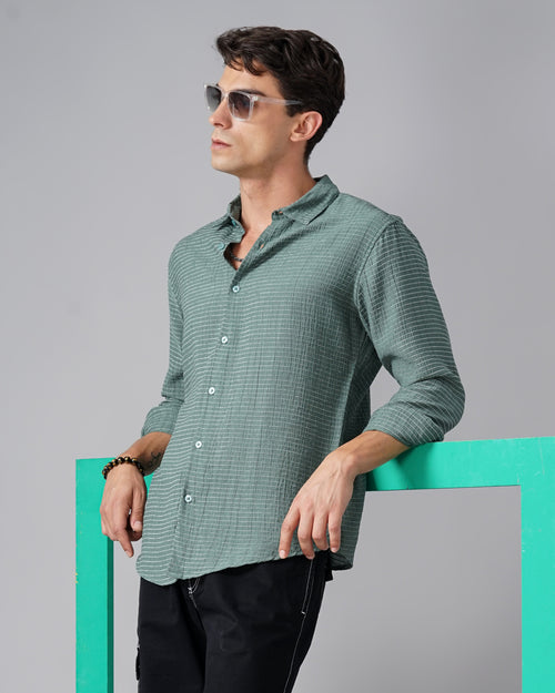 men's Self Design Shirt