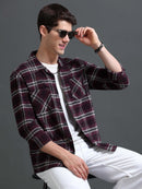Men's Flannel Checked Slim Fit Shirt