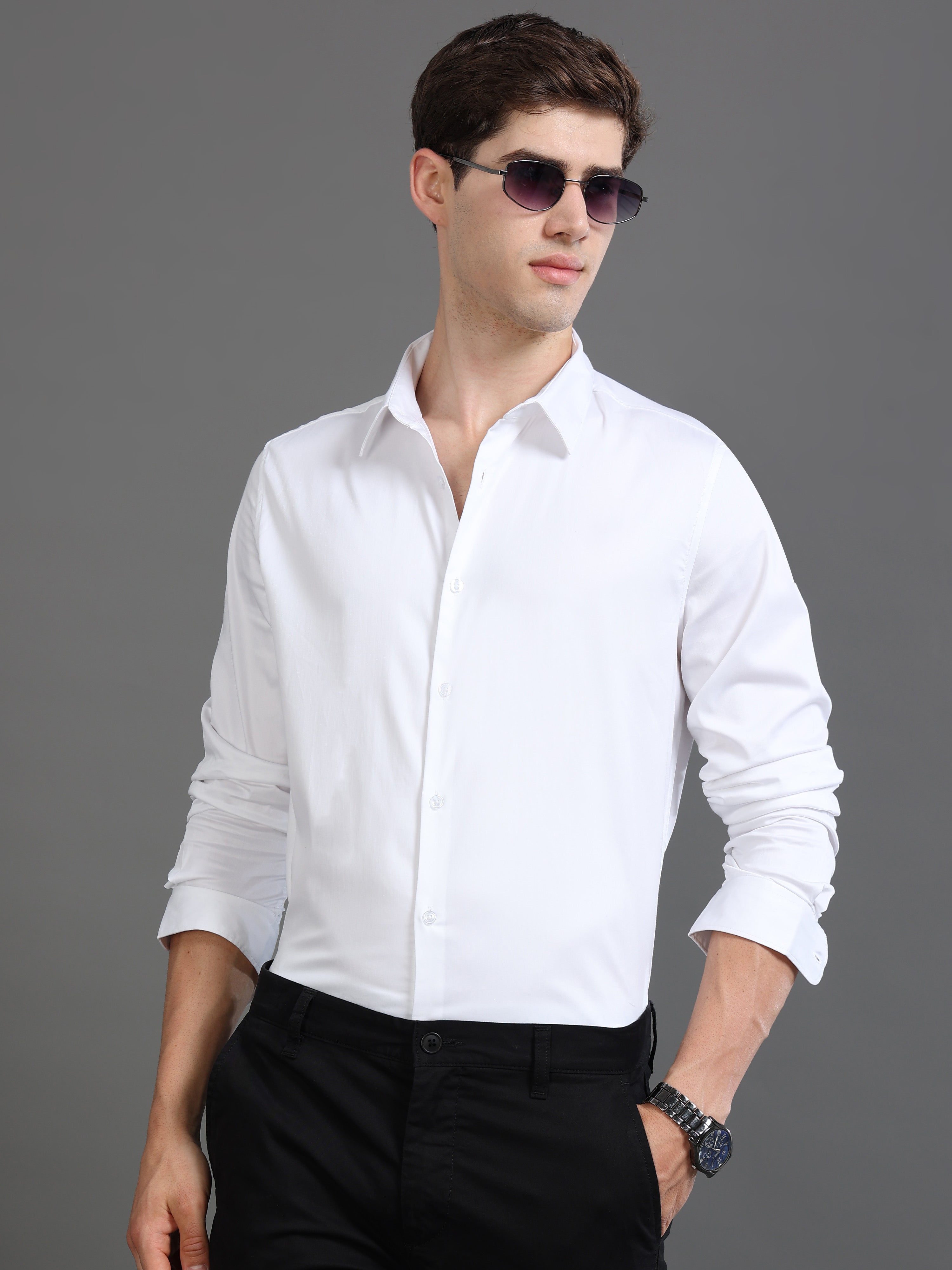 Men Satin Slim Fit Shirt