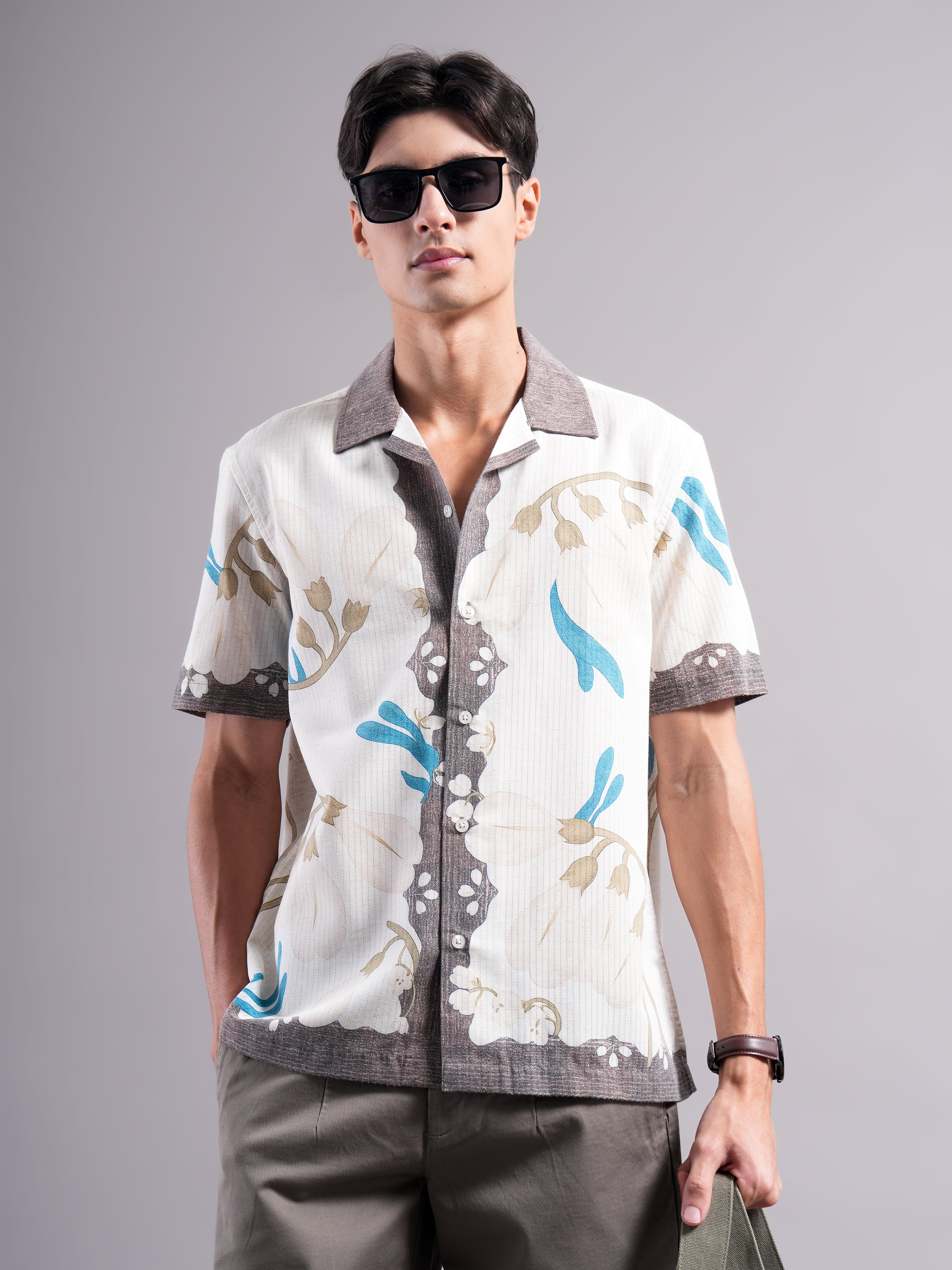 Men Smart Floral Printed Casual Shirt