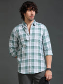Men's Mellange Twill Checks Shirt