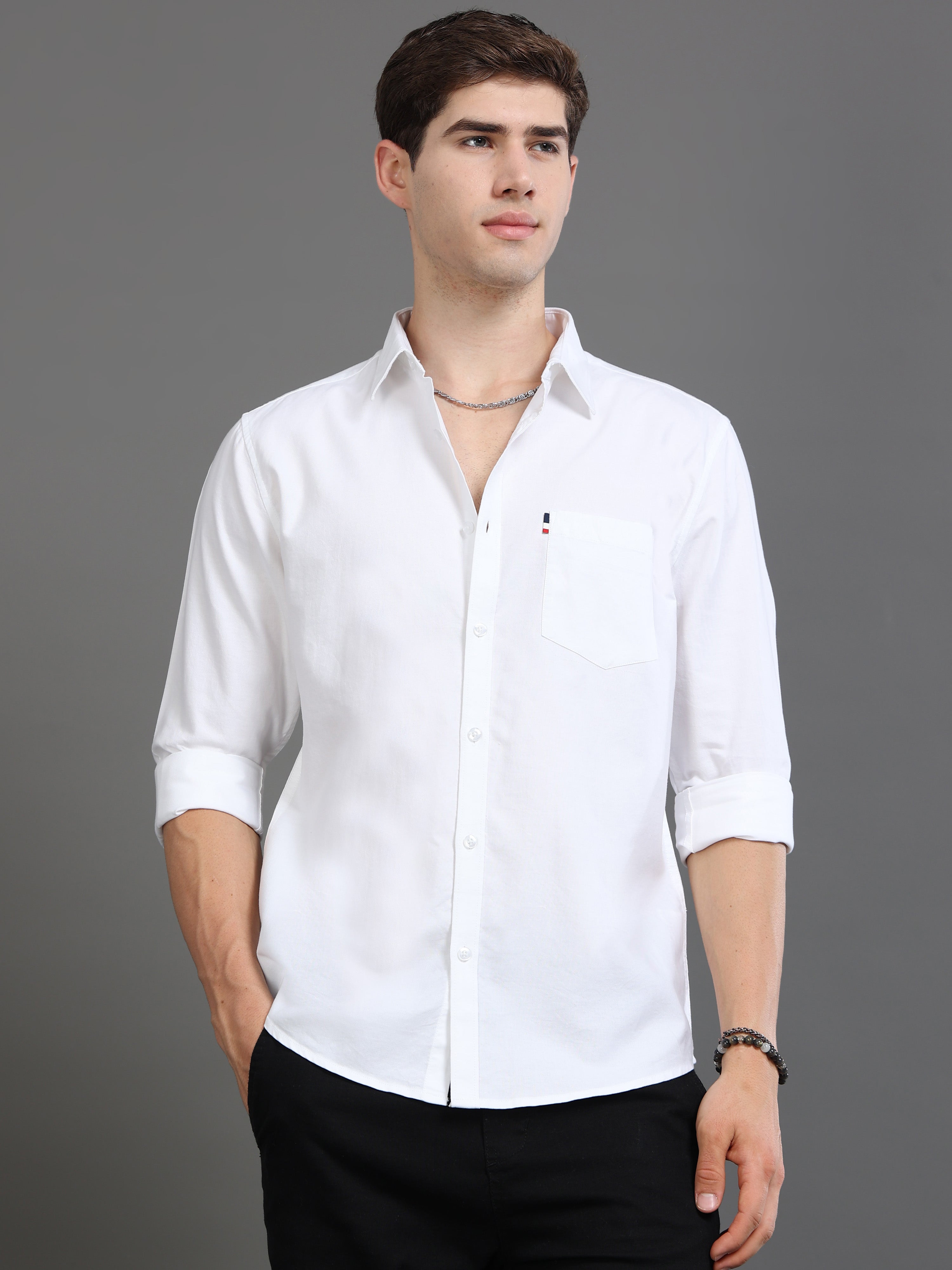 Men Oxford Slim Fit Shirt