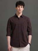 Men Smart Slim Fit Checked Casual Shirt