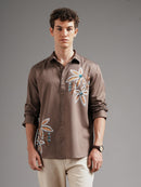 Men Smart Slim Fit Printed Casual Shirt
