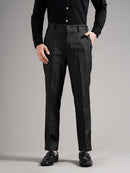 Men Tailored Straight Fit Low-Rise Trousers