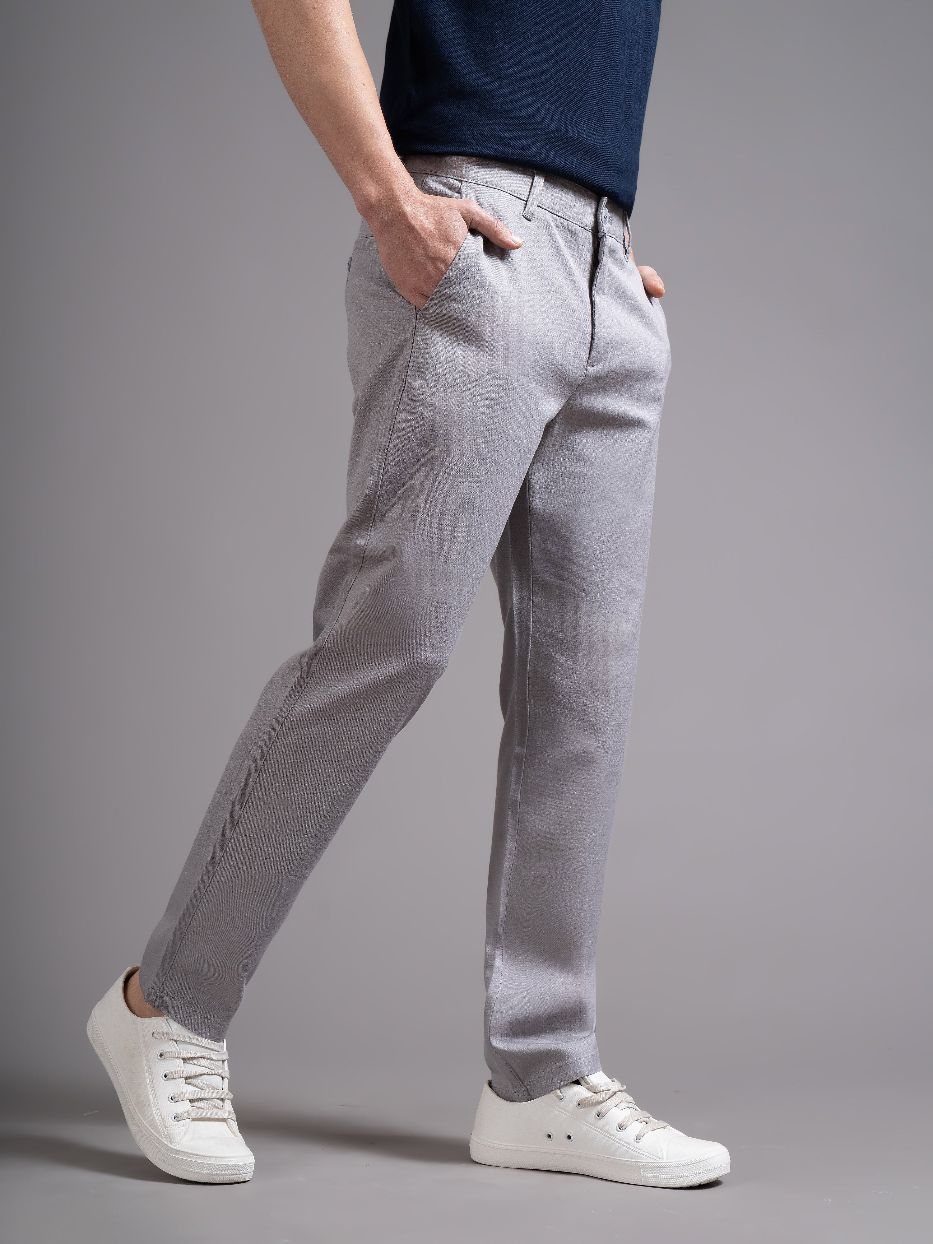Men Slim Fit Low-Rise Chinos
