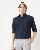 MEN'S SELF DESIGN REGULAR FIT SHIRT