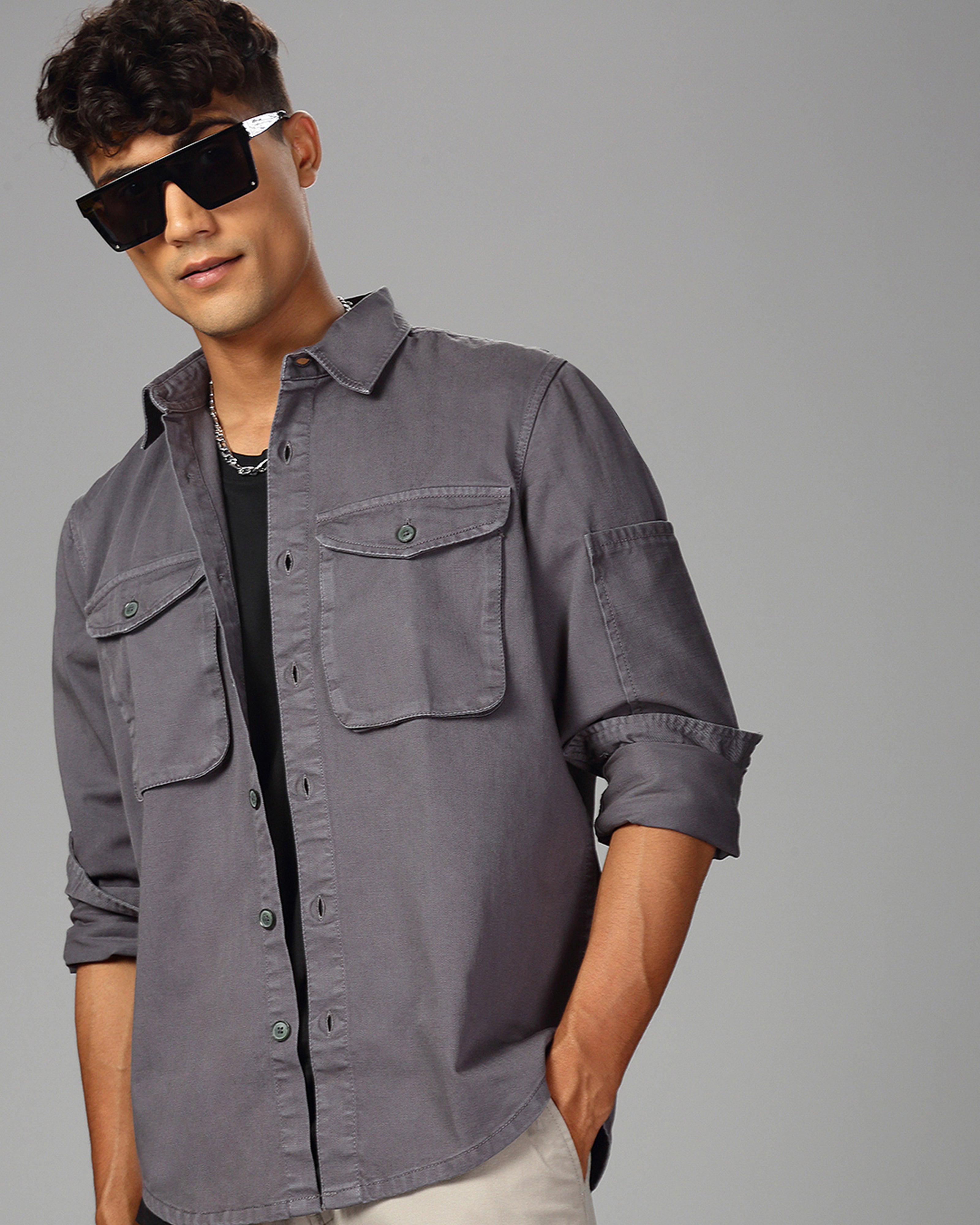 MEN OVERSHIRT FIT SHACKET