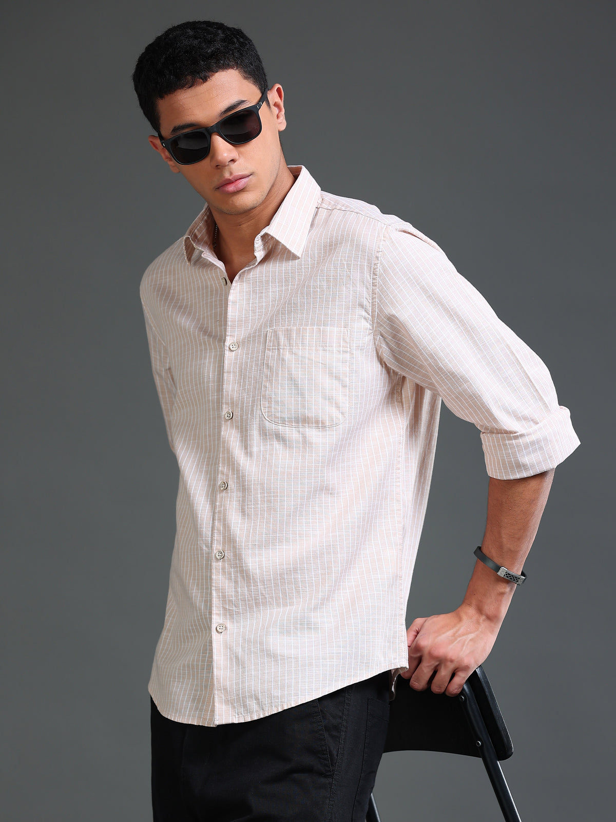 Men Stripes Shirts