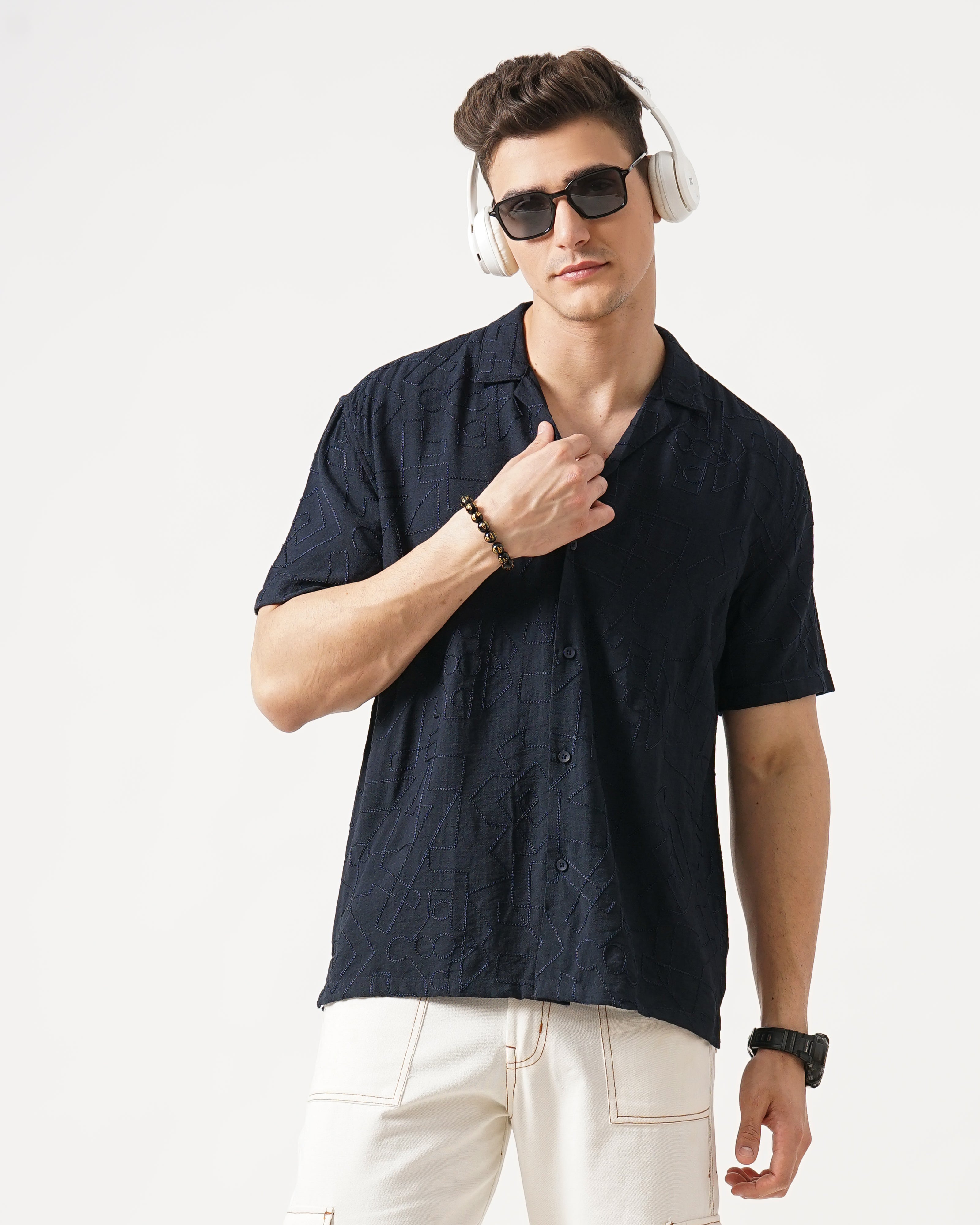 MEN'S SELF DESIGN SHIRT