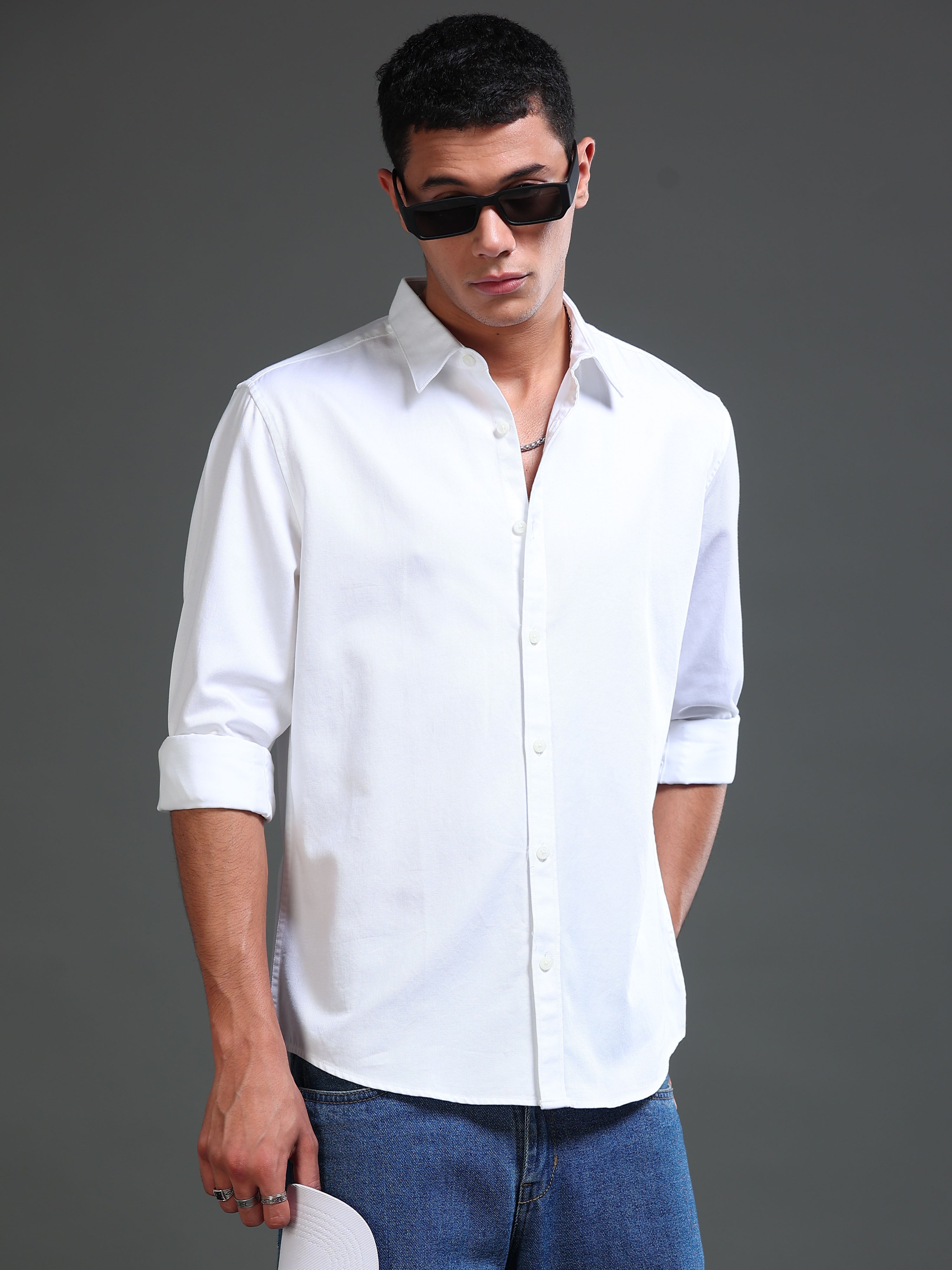 Men's Premium Twill Solid Shirt