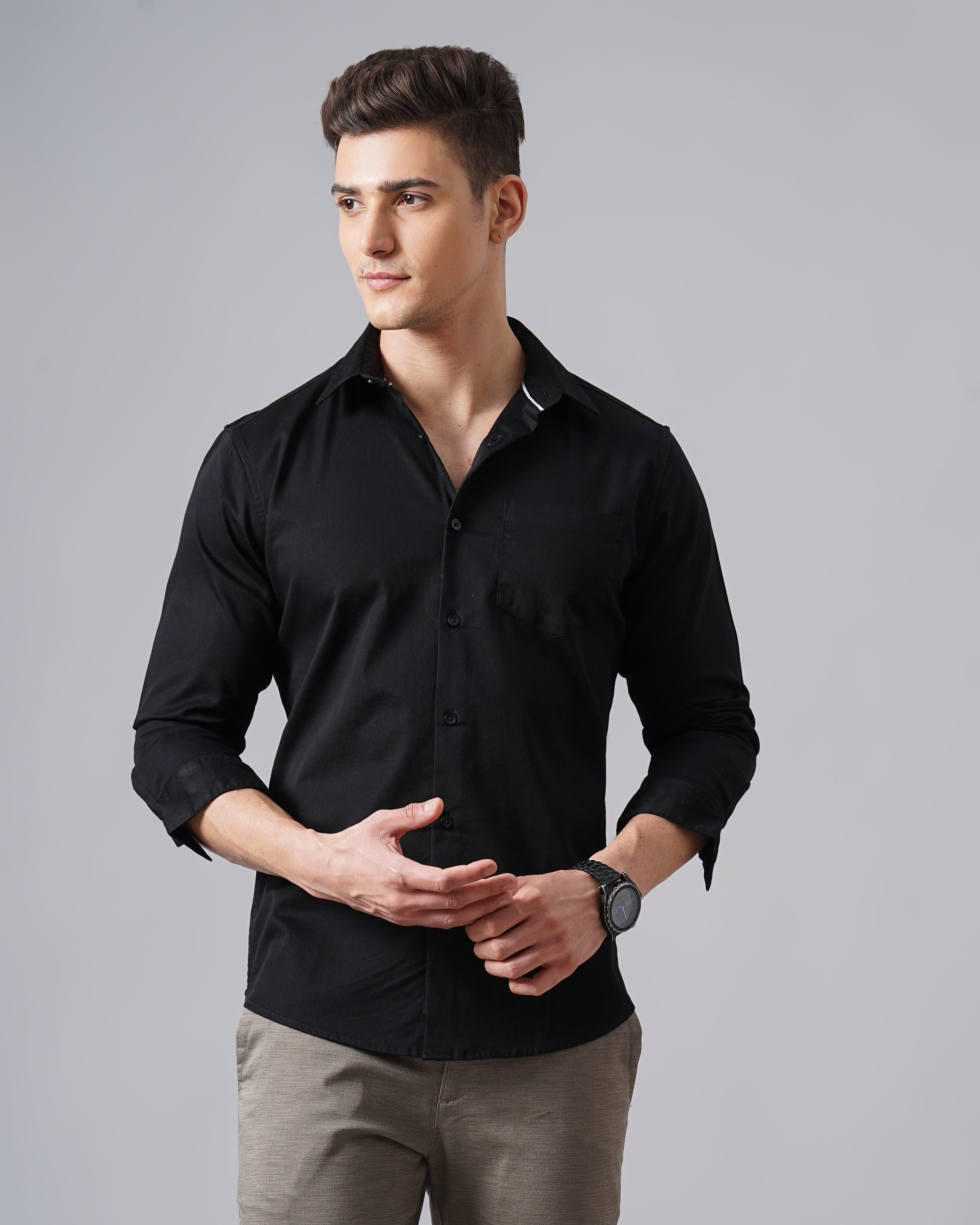 Men's Solid Casual Shirt
