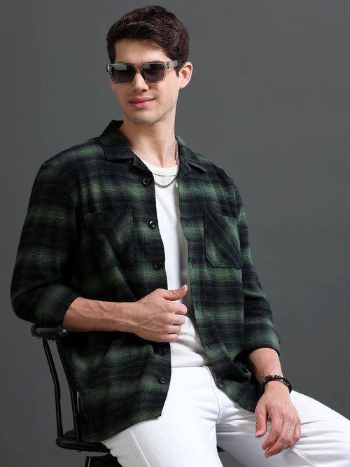 Men's Flannel Checked Slim Fit Shirt