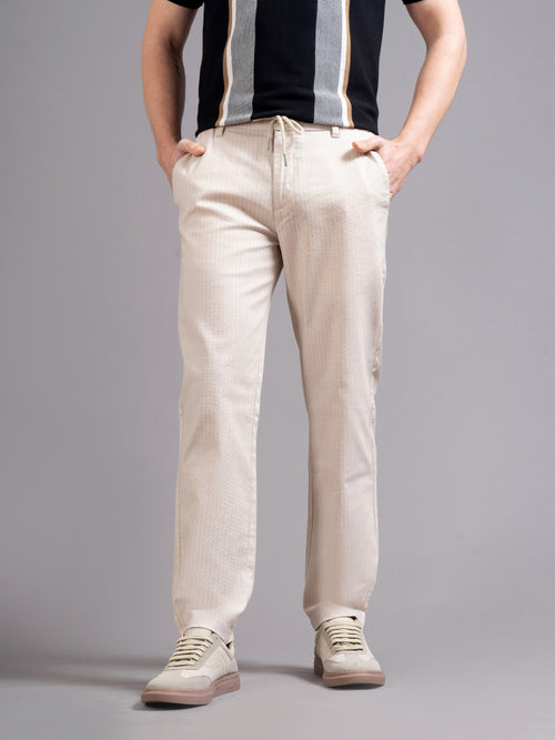 Men Smart Slim Fit Low-Rise Cotton Chinos