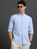 Men's Slim Fit Stripes Cotton Shirt