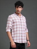 Men's Slub Herringbone Checks Shirt
