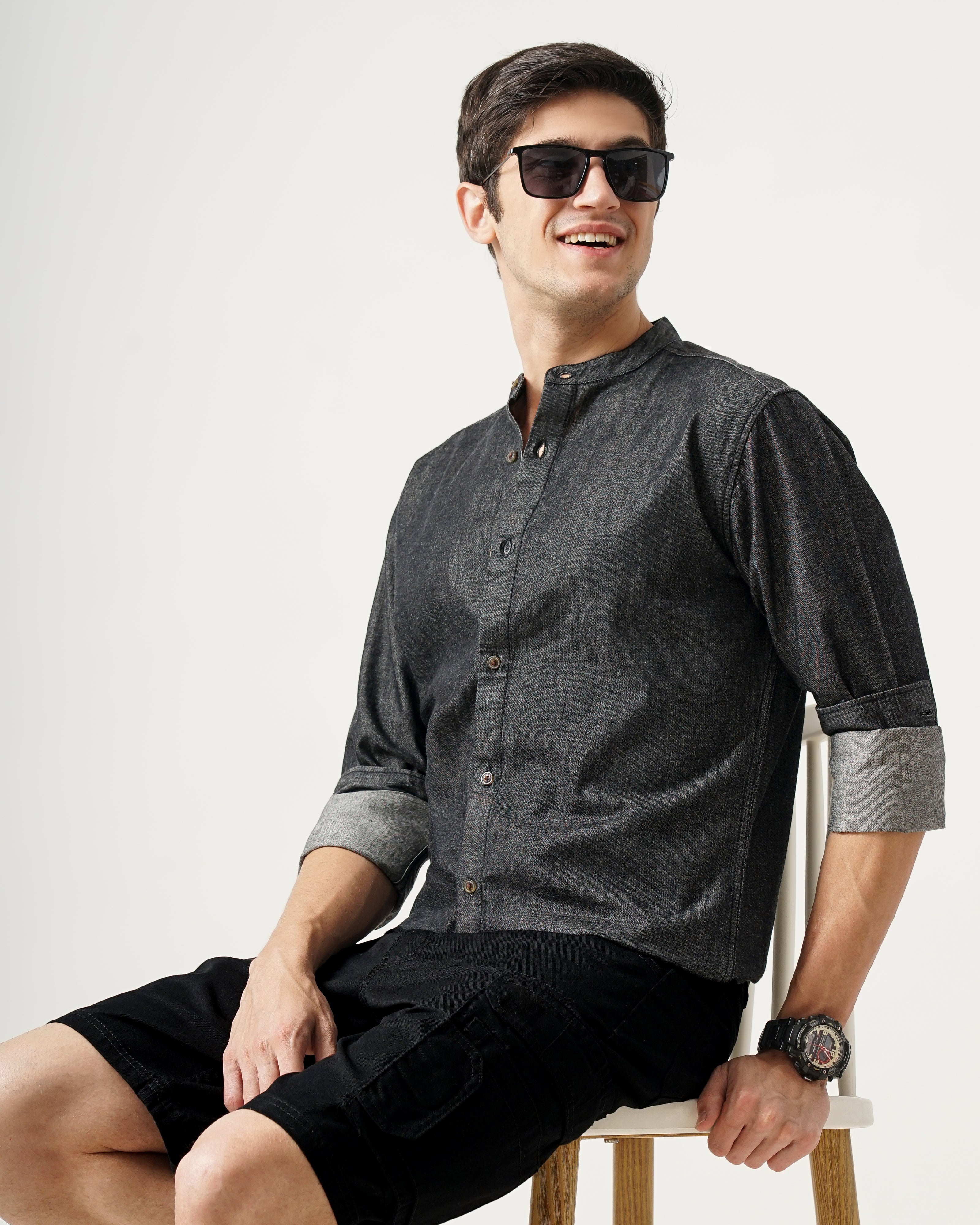 men's denim shirt