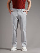 Men Tailored Straight Fit Low-Rise Trousers