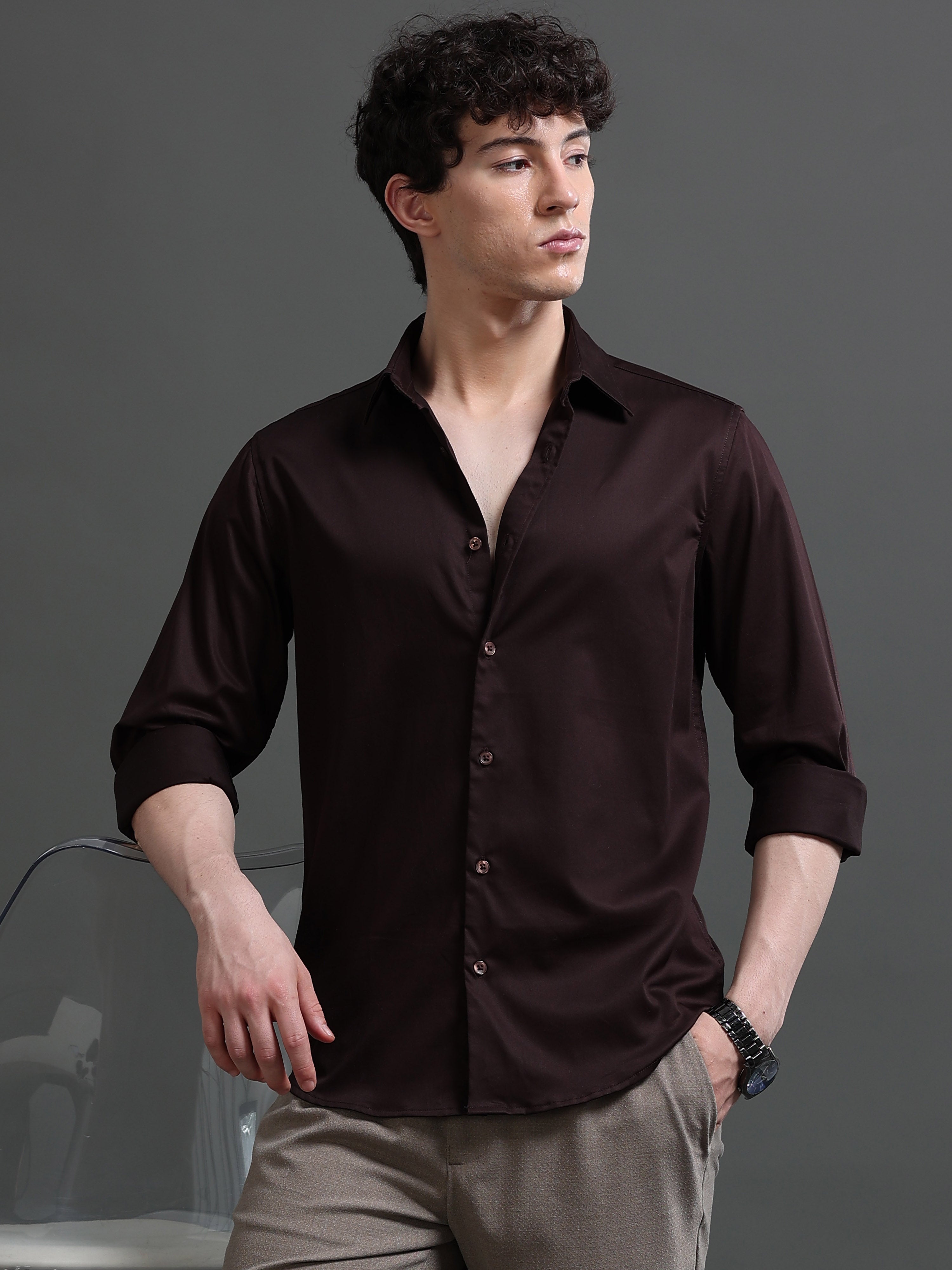 Men Smart Slim Fit Casual Shirt