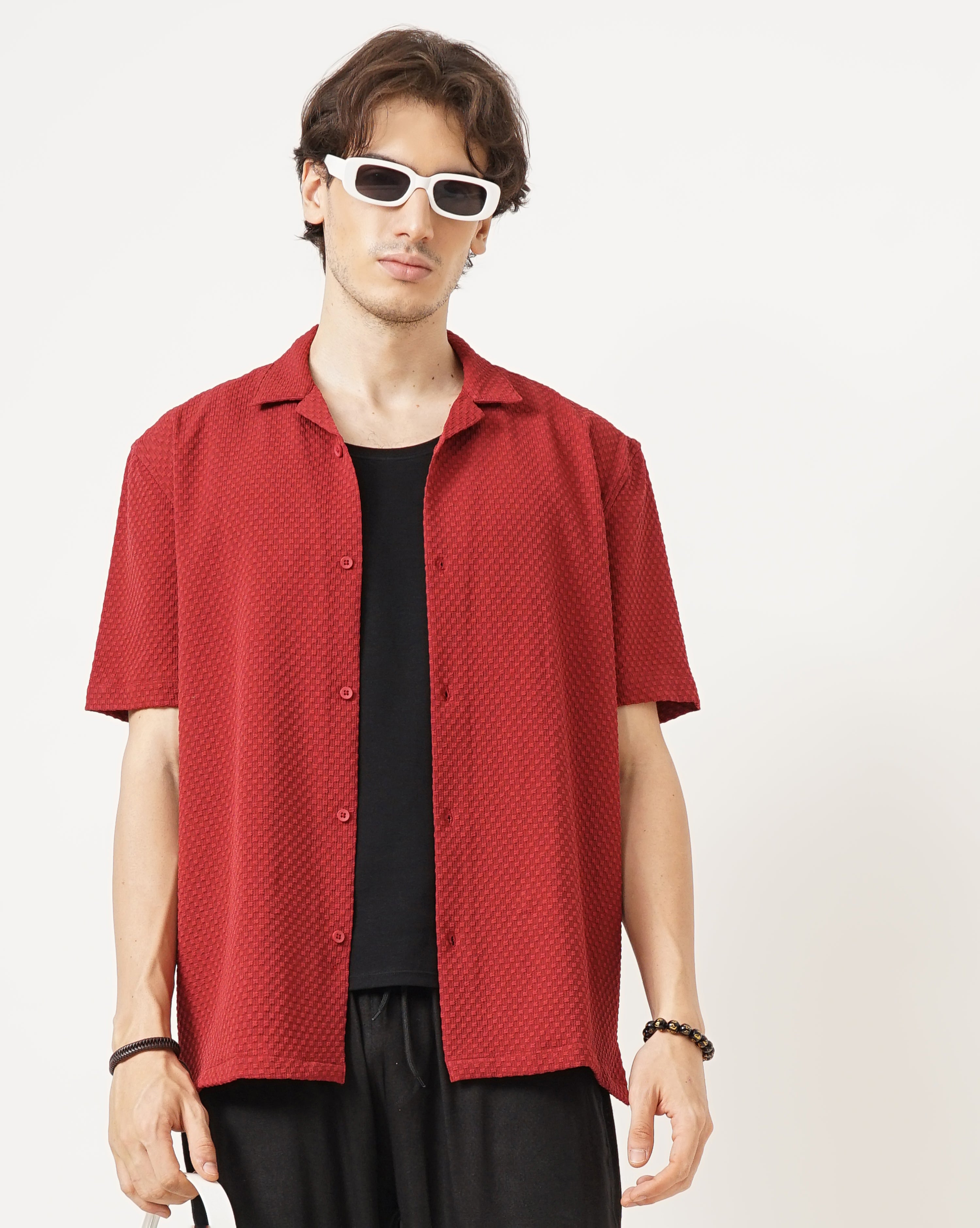MEN'S SELF DESIGN SHIRT