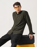men's self design shirt