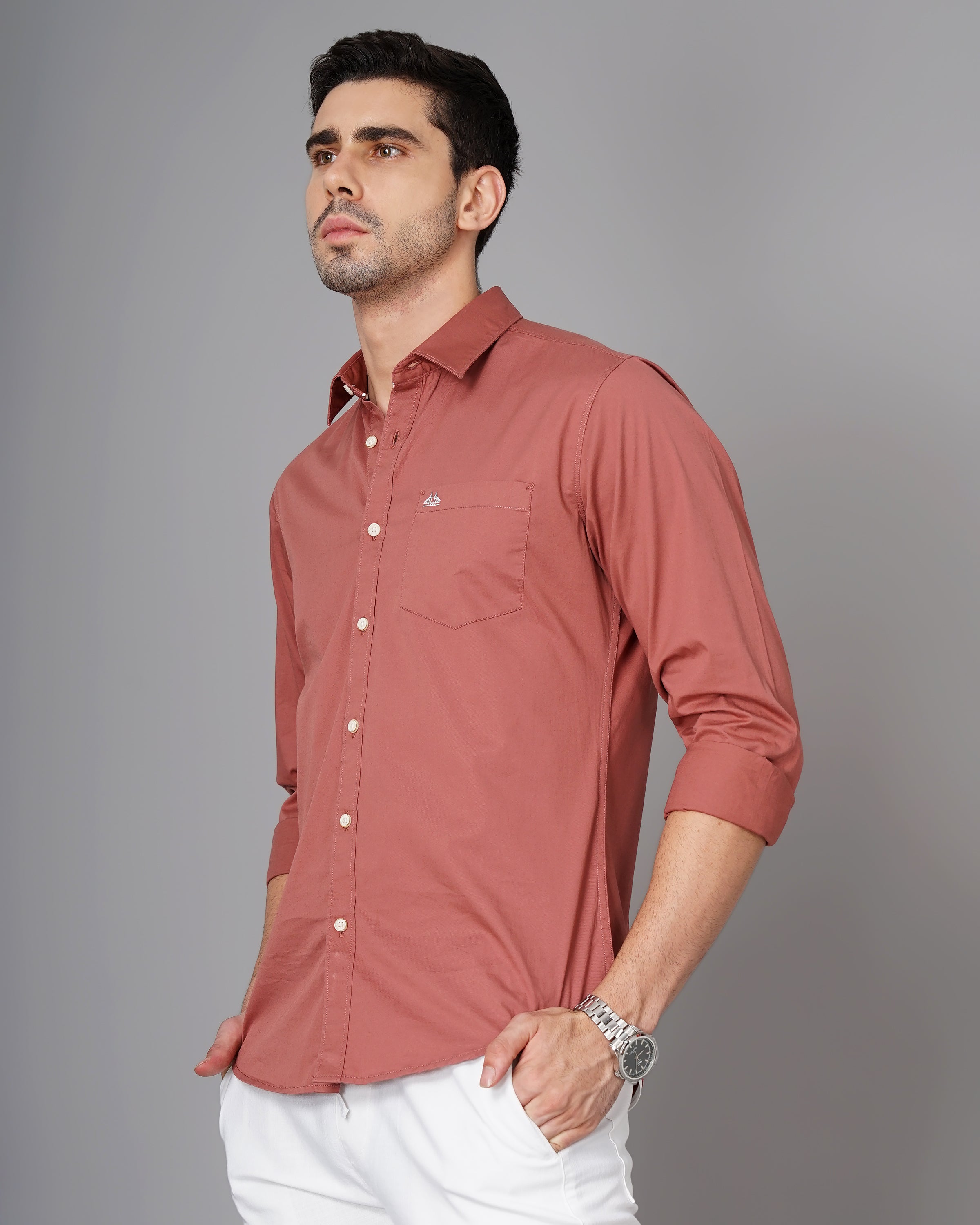 Men's Solid Casual Shirt