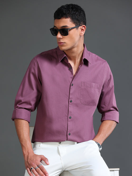 Men Dobby Solid Shirts
