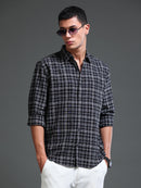 Men's Premium Oxford Checks Black Shirt