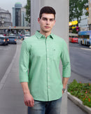 Men Slim Fit Oxford Cotton Casual Shirt