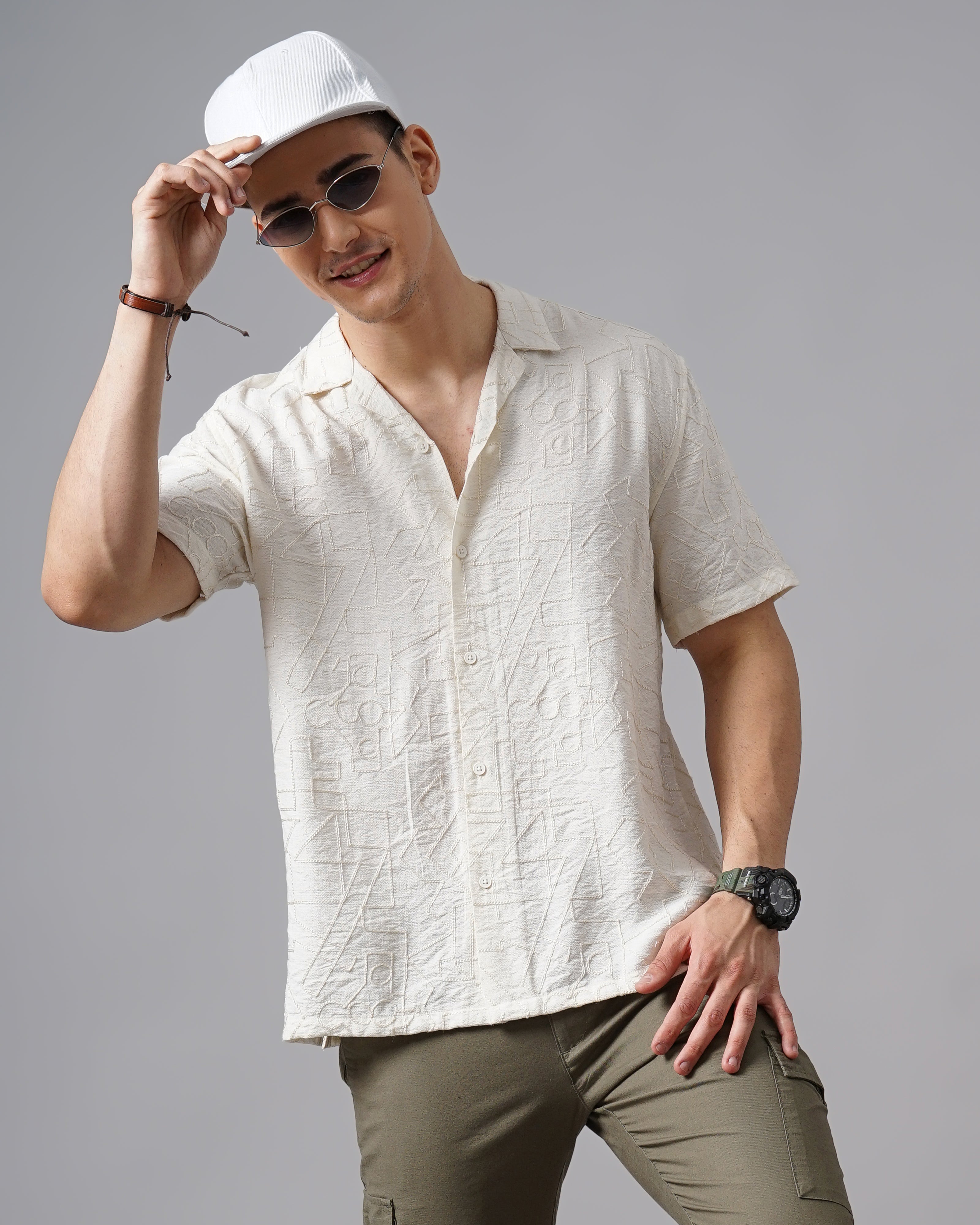 MEN'S SELF DESIGN SHIRT