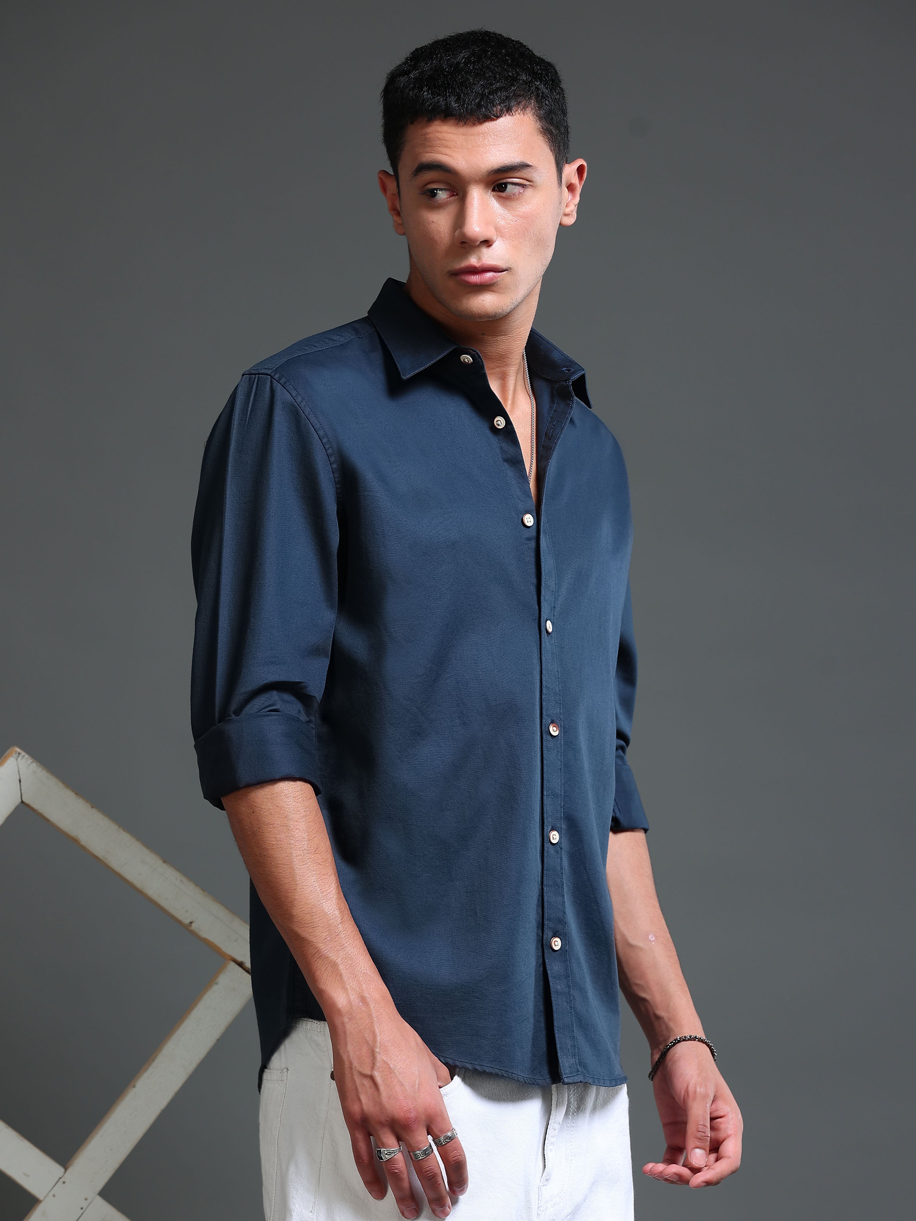 Men's Premium Twill Solid Shirt