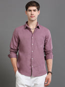 Men Smart Cotton Linen Slim Fit Shirt