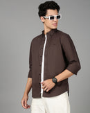 Smart Slim Fit Spread Collar Cotton Casual Shirt