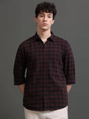 Men Smart Slim Fit Gingham Checks Checked Casual Shirt