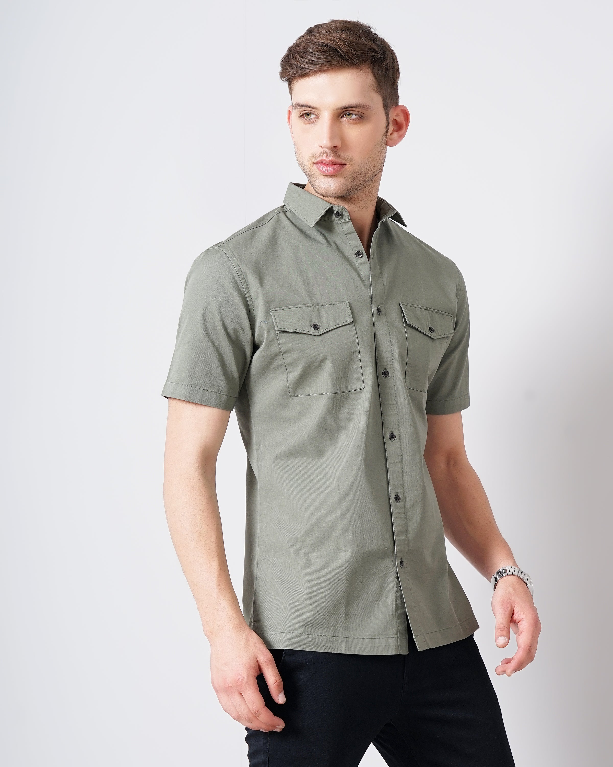 DOUBLE POCKET SLIM FIT SHIRT