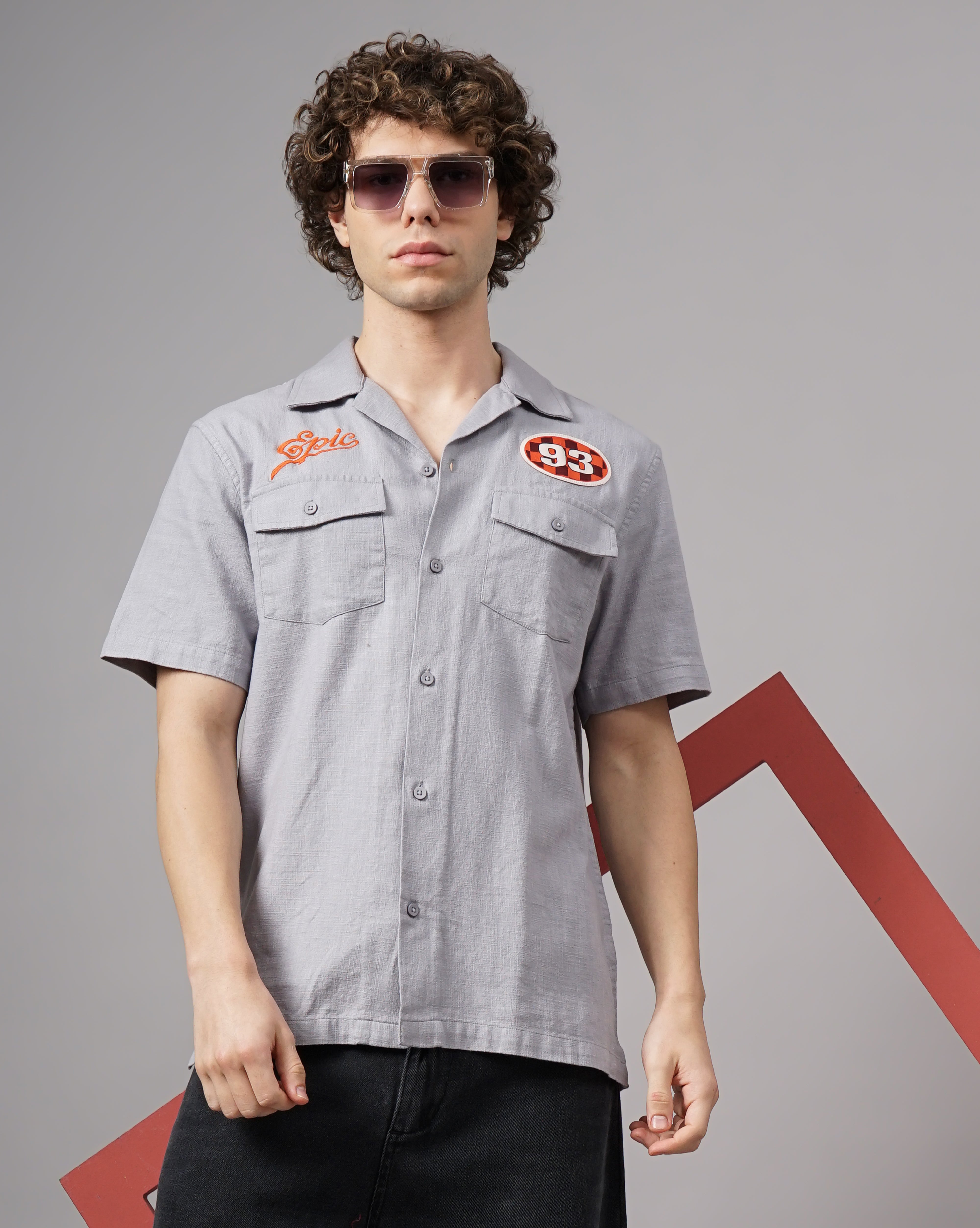 Embroidery Relaxed Fit Shirt