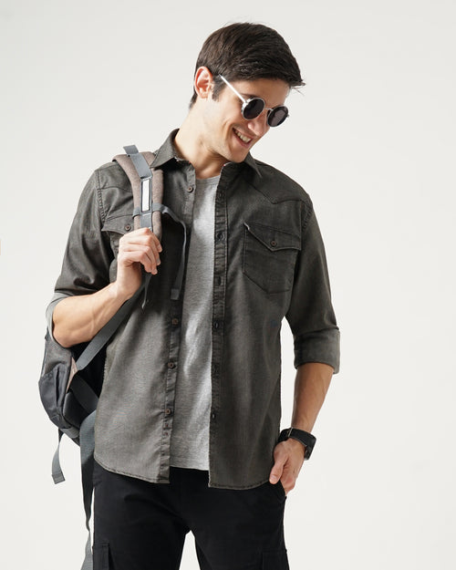 Men's Solid Casual Shirt