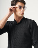 men's self design shirt