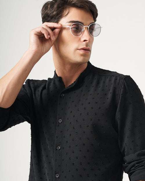 men's self design shirt