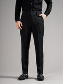 Men Tailored Straight Fit Low-Rise Trousers