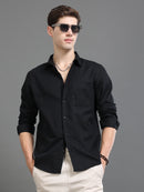 Men Smart Cotton Linen Slim Fit Shirt