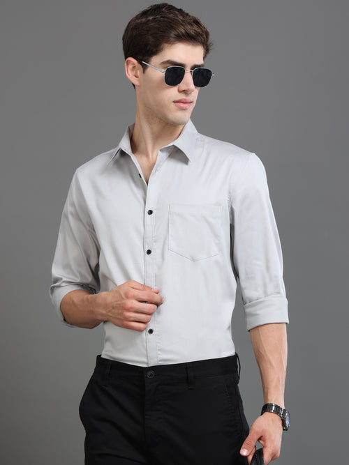Men Satin Slim Fit Shirt