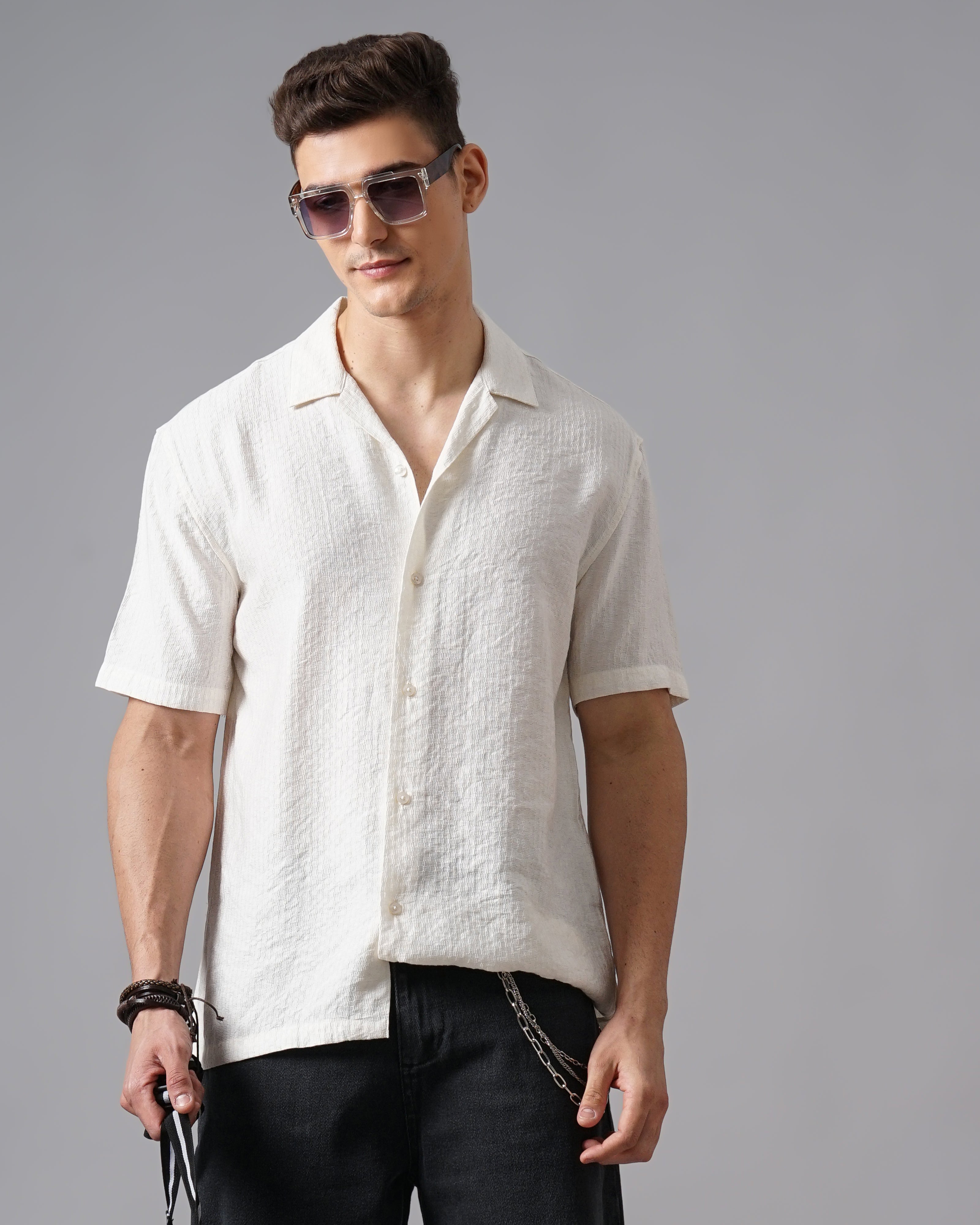 MEN'S SELF DESIGN SHIRT