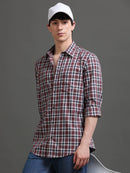 Men Smart Slim Fit Tartan Checks Checked Shirt