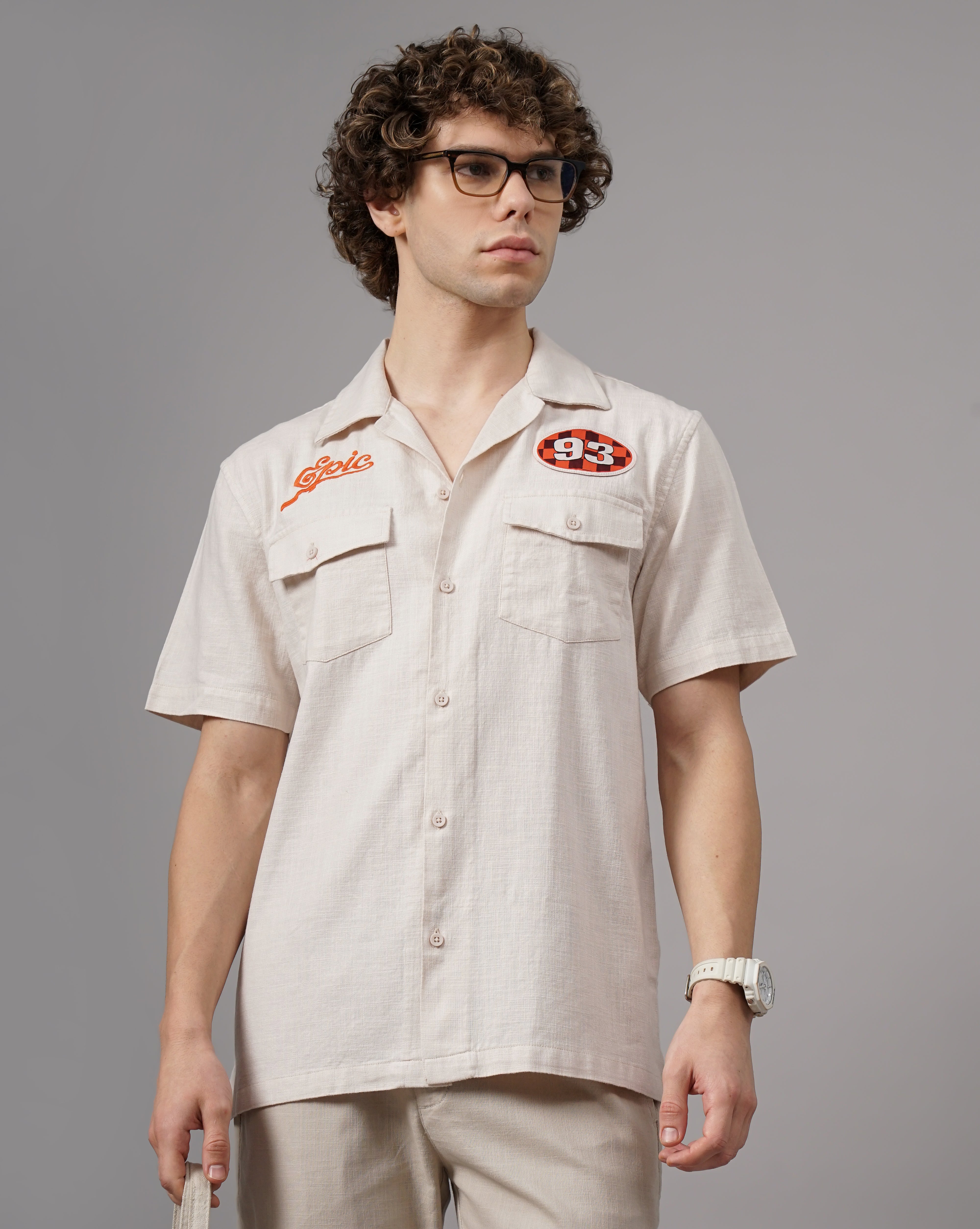 Embroidery Relaxed Fit Shirt