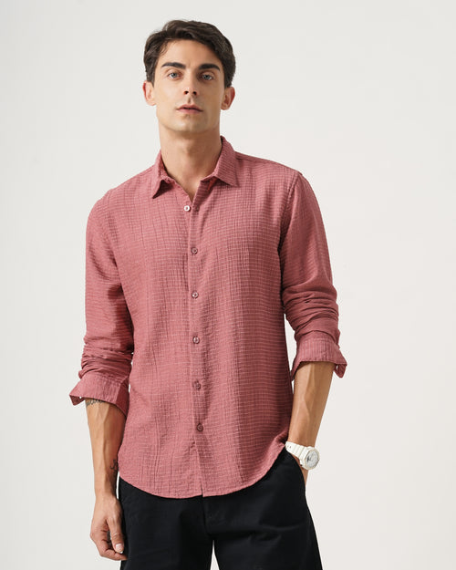 men's Self Design Shirt