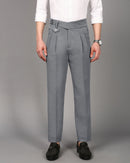 Men Smart Slim Fit Pleated Trousers